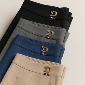 [Llevá 4, Pagá Solo 2] Pantalón Elara Femenino de Sastrería con Cintura Alta, en Seda Fría, Algodón y Lino