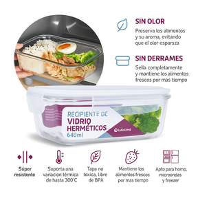 Pack 10 Potes de Vidrio Herméticos 640 ml – Alta Resistencia